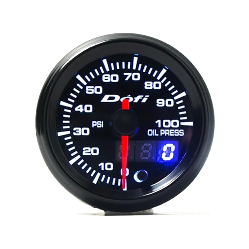 2" 52mm Pointer Digital 7 Color LED Oil Pressure Car Gauge - style: Oil Pressure Gauge (0-100PSI)