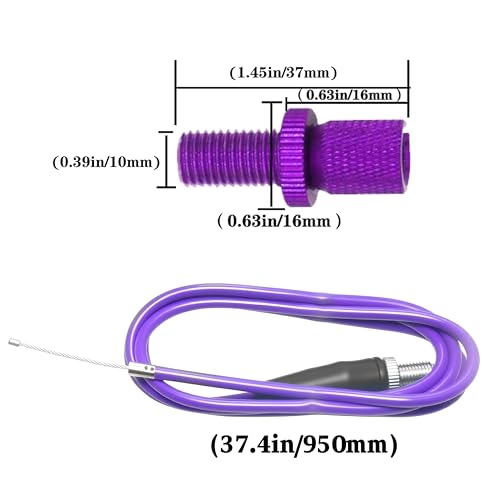 Motorcycle Throttle Grip 7/8" 22mm CNC Aluminum Quick Twister with Throttle Cable for KLX CR CRF EXC XR CRF50 CRF230 50 110 125 230 250 Dirt Pit Bike Motocross Motorbike Quad ATV - color: Style-B-Purple
