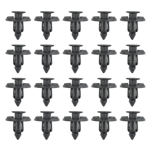 20PCS Bumper Fastener Rivet Clips, Front Bumper & Radiator Support Retainer Clips, Plastic Push Fender Liner Clip, OEM 01553-09321, Compatible with Nissan Maxima Versa Altima & Infiniti