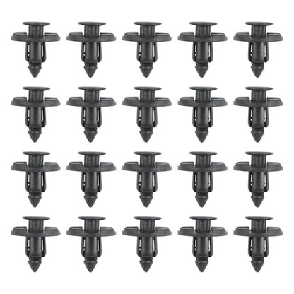 20PCS Bumper Fastener Rivet Clips, Front Bumper & Radiator Support Retainer Clips, Plastic Push Fender Liner Clip, OEM 01553-09321, Compatible with Nissan Maxima Versa Altima & Infiniti