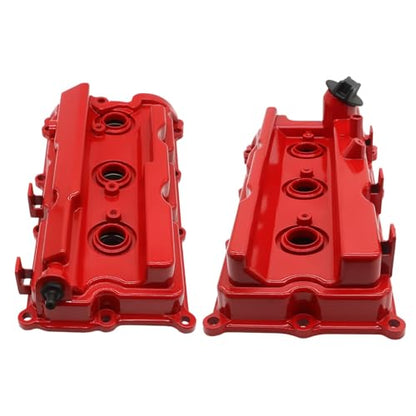 Aluminum Valve Cover Compatible with Pathfinder Frontier NV 4.0L 2005-2019 - color: Red