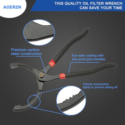 Premium 12inches Adjustable Oil Filter Wrench Pliers