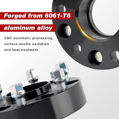 4pcs 6x5.5 1.5 inch Wheel Spacers for Silverado Sierra 1500, Tahoe, Escalade, Yukon, Avalanche, Express, Suburban, M14x1.5 Studs & 78.1mm Hub Bore, 6x139.7mm 6 Lug Forged Tire Spacers