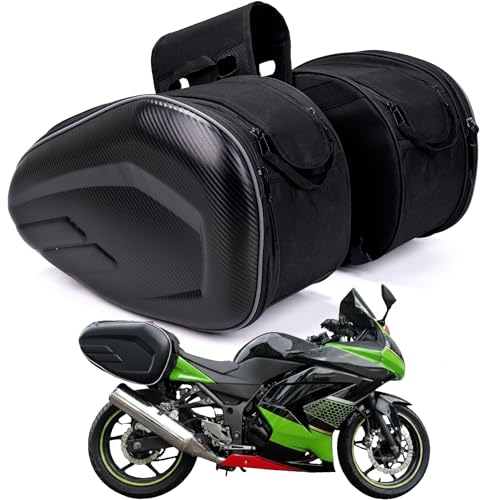 ENHANCED+ Motorcycle Saddlebags, 36L-58L Expandable Capacity, Motorcycle Panniers Universal, Waterproof, Detachable, Collapsible for Sport Dirt Bike Side Bags and Luggage