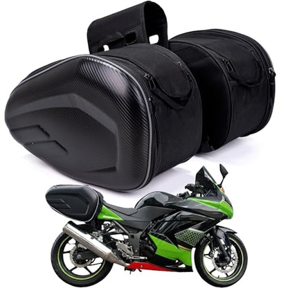 ENHANCED+ Motorcycle Saddlebags, 36L-58L Expandable Capacity, Motorcycle Panniers Universal, Waterproof, Detachable, Collapsible for Sport Dirt Bike Side Bags and Luggage