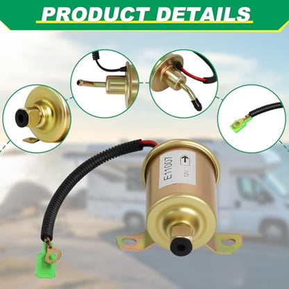 Podoy 149-2311 12V Electric Fuel Pump Compatible with Onan Cummins 4000 4KW