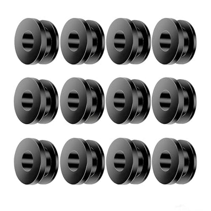 12-Pack Motorcycle Rubber Grommets Kit Compatible with Harley Honda Yamaha Suzuki Kawasaki Fairing Cowling - Durable TPU Replacement Washers for Windshield, Saddlebag, Side Cover & Bodywork Repair