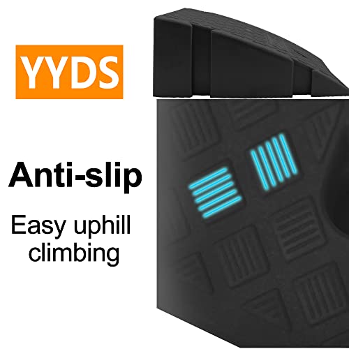 YYDS Curb Ramp, 6" 7" Rise Height 2 Pack,Heavy Duty Plastic Ramps,Interlock Curb Ramps for Driveway,Threshold Ramp for Sidewalk,Driveway,Car, Scooter, Bike, Motorcycle (6 inch high) - size: 6 inch high