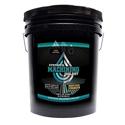Premium Synthetic Machining Coolant - 640 FL. OZ. (5 Gallon) Cutting/Grinding/Sawing, Industrial Strength, Made in The USA
