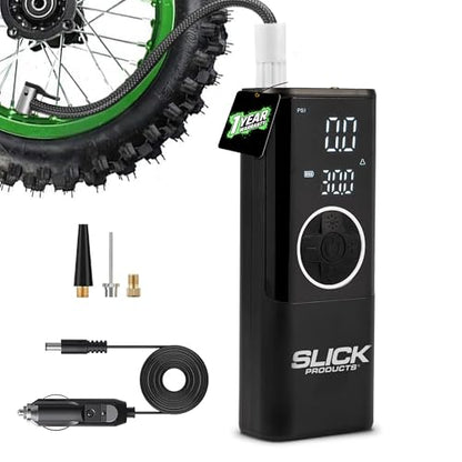 Slick Products Portable Air Pump Tire Inflator & Air Compressor - 150 PSI