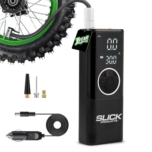 Slick Products Portable Air Pump Tire Inflator & Air Compressor - 150 PSI