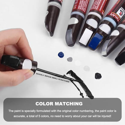Car Touch Up Paint, 2-in-1 Color Accurate Paint Pen Lasting Auto Scratch Remover, Quick Drying Automotive Touch-up Paint Fill Pen for Most Vehicles, Universal Car Accessories (White) - color: White