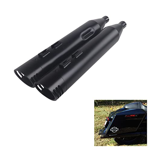 SHARKROAD 4.5" Slip On Mufflers For for Harley Touring 2009-2016 Black 459520BB