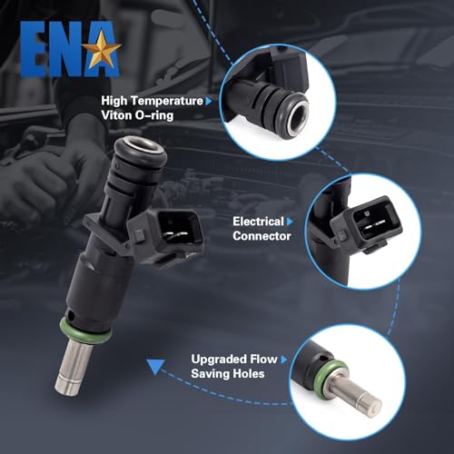 ENA Fuel Injector for FJ748 8001725N 13537531634 01G716B Set of 6 Compatible with BMW 125i 128i 323i 325i 325xi 328i xDrive 328xi 330Ci 330i 330xi 525i 525xi 528i 530xi X1 X3 X5 Z4 L6 3.0L 2008-2013