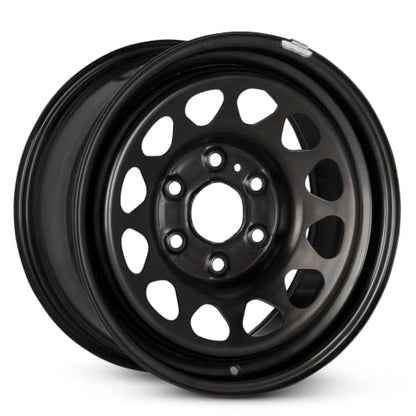 17x8 in Steel Wheel Rim 6 Lug 139.7mm 24mm Offset 78.1mm CB| Powder-Coated Black finish Fits 2015-2024 Chevy Colorado | New OEM Take Off | 84440192