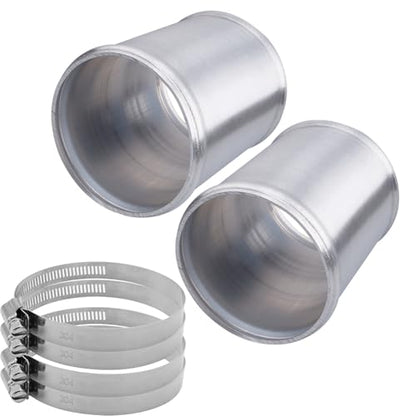 AC PERFORMANCE OD 3" Aluminum Tube Hose Joiner 2PCS with Clamps - size: 3" (76mm) - 2PCS