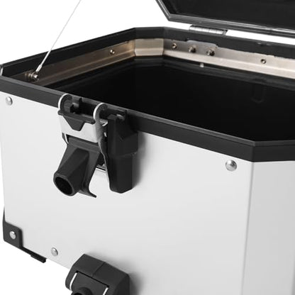 TCT-MOTORPARTS Aluminum Top Case 38L Rear Tail Luggage Box Fits for BMW R1200GS ADV F850 F900GS R1250GS Adventure - color: Chrome Tail Luggage Box (38L)