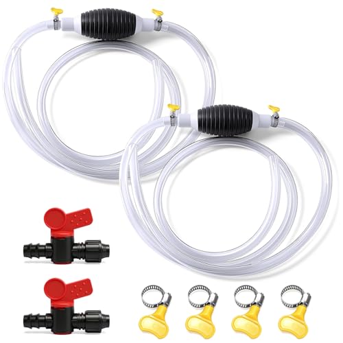 Multifunctional Liquid Siphon Pump for Gasoline, Manual Fuel Transfer Pump Gasoline Siphone Hose, Portable Sucker Pump for Gasoline Diesel and Other Liquid Water, with 3.2ft Siphon Hose