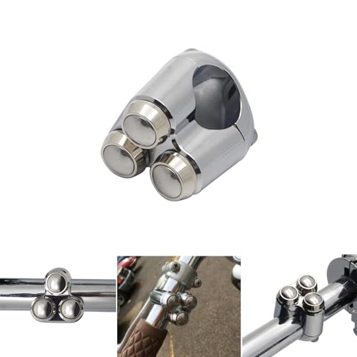 Universal 3 Buttons CNC Hand Control Momentary Switch Micro Switch - color: Chrome, size: 7/8 Inch