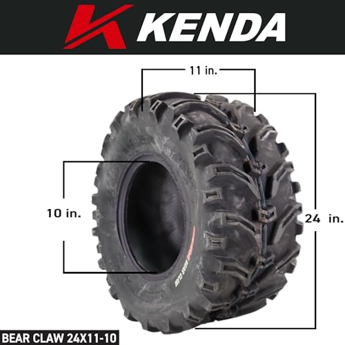 Kenda Bear Claw 24x11-10 Rear Off-Road Tire For ATV, UTV or SXS Vehicles - size: 24x11-10