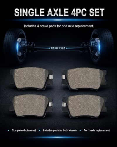 SATISFIED Ceramic Rear Brake Pads D537 Fit For Acura CL 1997-1999 - size: D537-7418