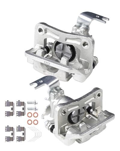 Rear Disc Brake Caliper Left & Right, Assembly with Bracket, Compatible with Honda Accord 2013 2014 2015 2016 2017, Replaces 19-B7097, 19-B7096, 2PC - size: 19B7097-L&R