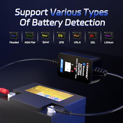KONNWEI Bluetooth Battery Monitor 6V 12V 24V 48V for Lithium Battery
