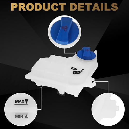 Partsflow 603-098 Coolant Reservoir Tank W/Cap Compatible With 2002-2006 Audi A4 Quattro / 2002-2005 A4 / 2002-2004 Audi A6 Quattro 3.0L/2.7L 8E0121403A - color: 603-098
