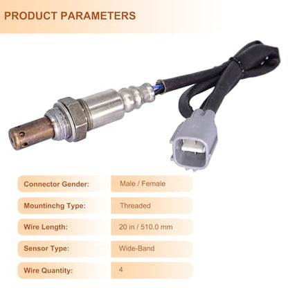 250-54007 Oxygen O2 Sensor Upstream for 2007-2013 Toyota Avalon Camry Corolla Highlander Matrix Rav4 Sienna Solara Venza Lexus ES350 RX350 RX450h Pontiac Vibe Scion tC - size: 250-54007