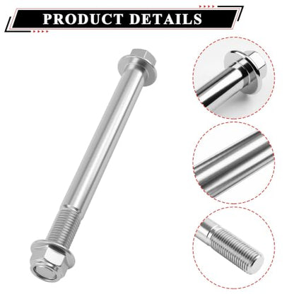 M12 250mm/9.84" Front Rear Wheel Axle Nut Bolt Kit Replacement - size: 250mm/9.84"