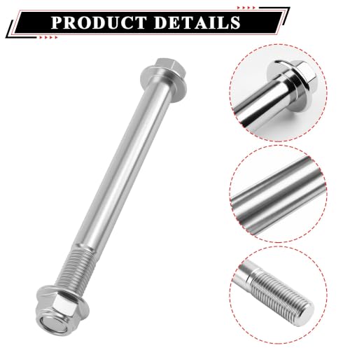 M12 150mm/5.91" Front Rear Wheel Axle Nut Bolt Kit Replacement - size: 150mm/5.90"