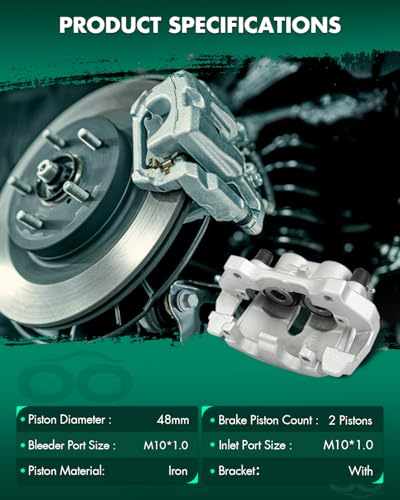 SCITOO 2PCS 18B5297A 18B5296A Front Driver & Passenger Side Brake Calipers - size: Front[18B5297A & 18B5296A]