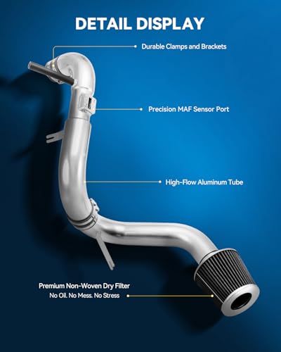 PHILTOP 3" Cold Air Intake Kit for 2006-2011 Honda Civic DX/EX/LX, Black - color: Black, size: 2006-2008 Honda Civic 1.8L