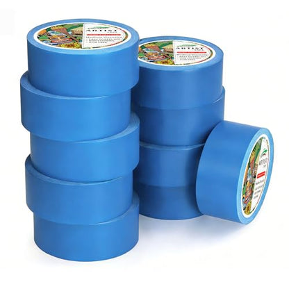10Rolls Blue Painters Tape 2" x55Yds Bulk UV Resistant No Residue Sharp Lines - size: AT-Blue-10