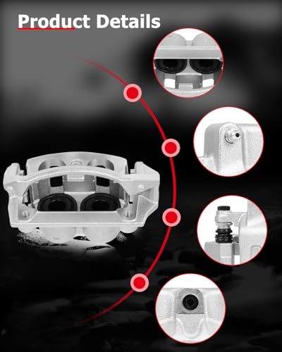 cciyu Front Left Disc Brake Caliper Assembly w/Bracket 18B4635 - size: Front Left[18B4635]