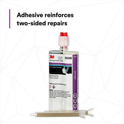 3M Semi-Rigid Plastic Repair 04240, Strong Adhesion, 200 mL Cartridge
