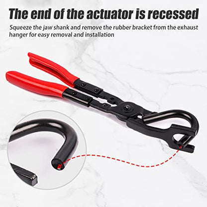 AUCELI Exhaust Hanger Removal Tool, Rubber Bracket and Exhaust Hanger Separation Hanger Removal Pliers, Muffler Hanger Removal Tool, Universal Vehicle Accessories for Car, SUV, Trunk
