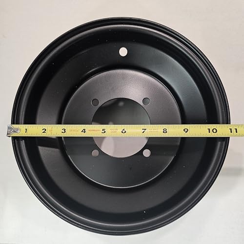4 Bolt 10"X4.75" FRONT Wheel Rim for 150cc Taotao ATA150D 150GK ATVs and Go-Karts, 10mm Bolt Holes, Black