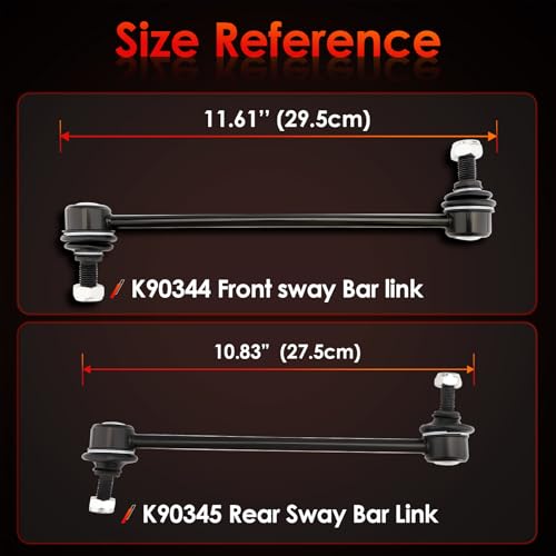 Sway Bar Links Fits 01-06 Toyota Highlander Avalon Camry Solara Venza ES300 - size: Front & Rear