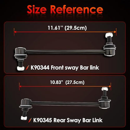 Sway Bar Links Fits 01-06 Toyota Highlander Avalon Camry Solara Venza ES300 - size: Front & Rear