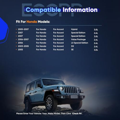 ECCPP 2pcs Front Complete Strut Assembly for Honda for Accord 2003-2007 - size: 172123