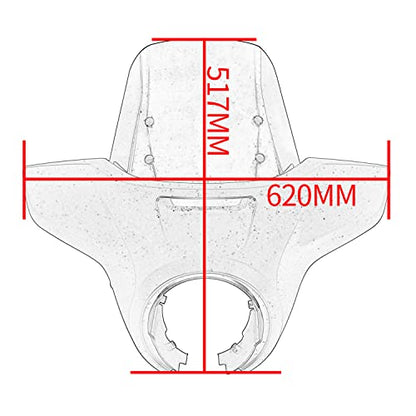Motorcycle Headlight Fairing Cowl Windscreen for Rebel CMX 1100 2021-25 - color: Smoke+Matte Black