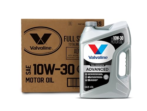 Valvoline Advanced Full Synthetic SAE 10W-30 Motor Oil 5 QT, Case of 3 - size: 5 QT, Pack of 3, style: Advanced Protection