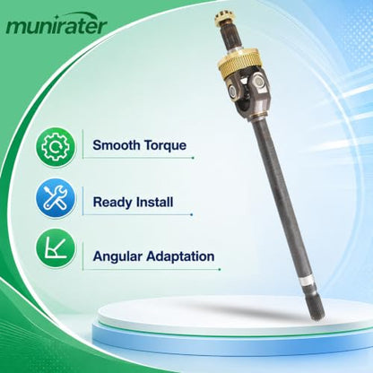 munirater Front Driver Side Left U-Joint Axle Shaft Replacement for R-a-m 1500 1994-2001