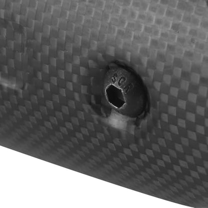 Exhaust Heat Shield, Universal Dry Carbon Fiber Exhaust MidPipe Heat Shield Guard Protector Kit Replacement Accessories for Motorcycle