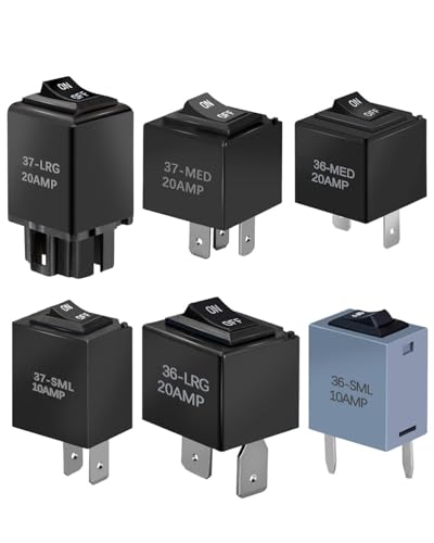9038 Relay Bypass Switch Kit, 6-Pack, Black - color: 6PCS 9038