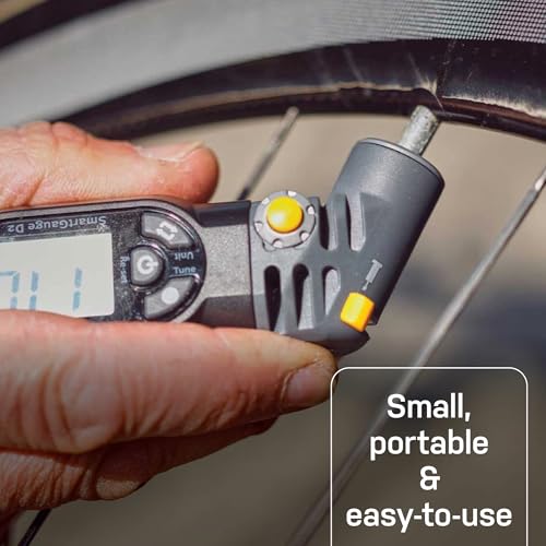 Topeak SmartGauge D2 Digital Tire Pressure Gauge – Presta/Schrader Compatible, 250 Psi/17 Bar, Precision Air Pressure Reader with LCD Display for Bikes, Motorcycles & Sports Equipment