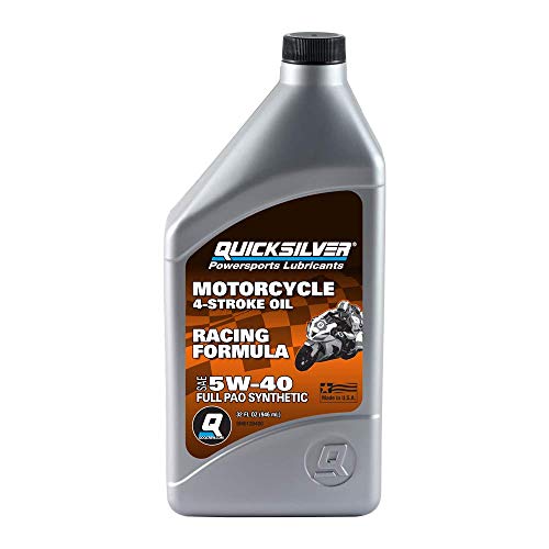 Quicksilver 5W-40 Full Synthetic Motorcycle Race Oil – 1 Qt. - size: 1 Quart, style: 5W-40