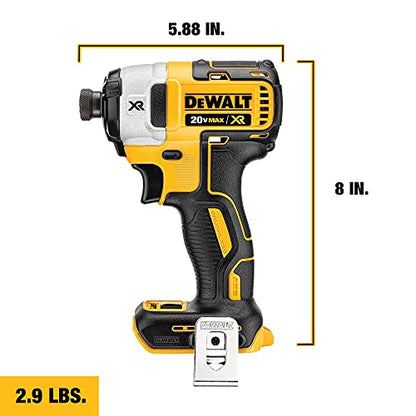 DEWALT 20V MAX XR Impact Driver, Brushless, 3-Speed, 1/4-Inch, Tool Only (DCF887B) - style: 20V MAX XR Impact Driver Bare Tool
