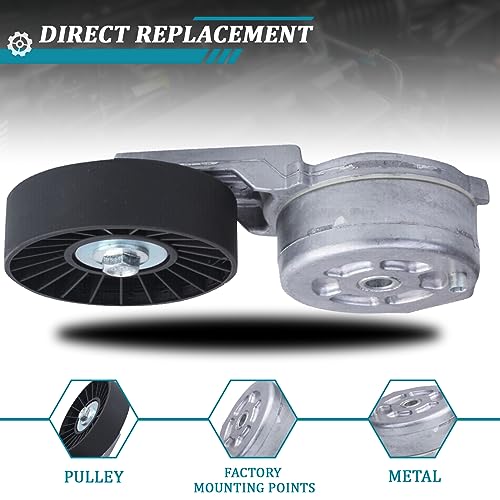 IRONTEK 12563084 Belt Tensioner Pulley Assembly fit for Buick (1994-2005 Century/ 1988-1996 Regal), for Chevrolet 1990-1994 Cavalier, for Pontiac (1994-1998 Grand Am) #89203 T38105 - size: 12563084